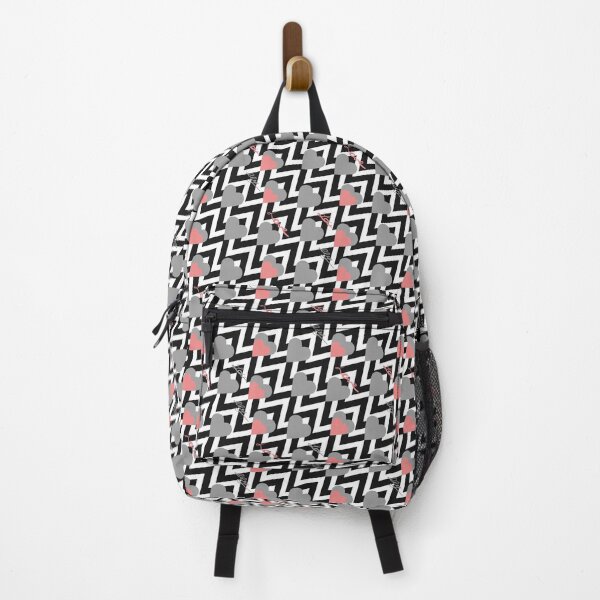 Item preview, Zigzag blanco y negro con corazones designed and sold by fuzzyfox.