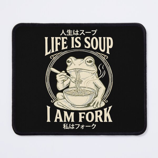 Item preview, Life Is Soup I Am Fork - Vintage Frog Ramen Japanese Aesthetic designed and sold by haitrieuic96.