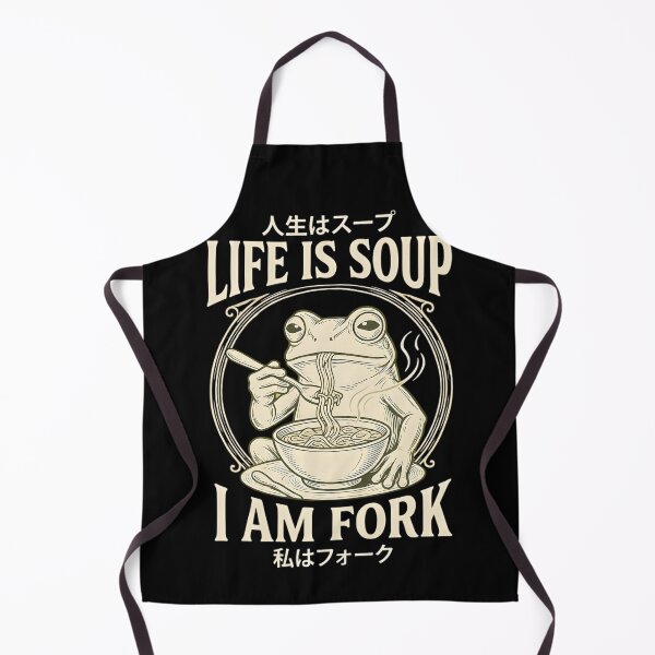 Item preview, Life Is Soup I Am Fork - Vintage Frog Ramen Japanese Aesthetic designed and sold by haitrieuic96.
