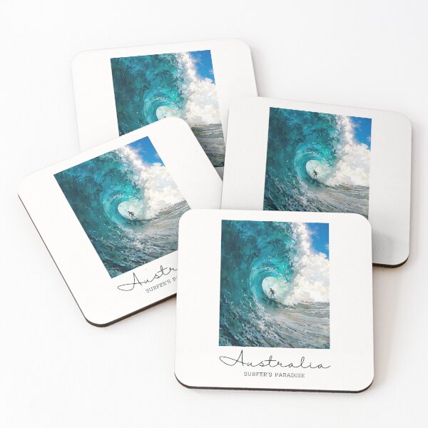 Item preview, Australia Surfing Spots Wave Surfer - Vintage Souvenir designed and sold by twentytwo ART souvenir designs.