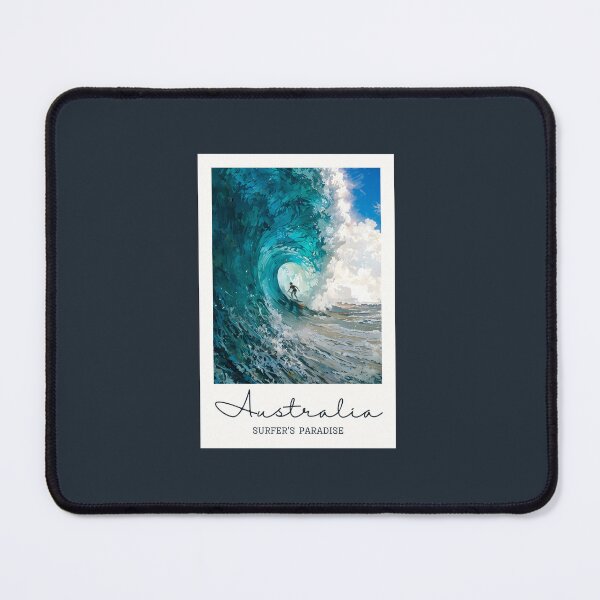 Item preview, Australia Surfing Spots Wave Surfer - Vintage Souvenir designed and sold by twentytwo ART souvenir designs.