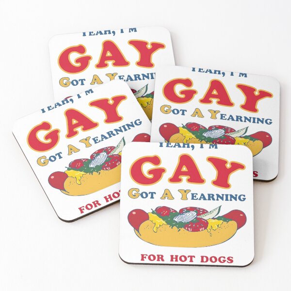 Item preview, Funny Yeah I'm Gay Got A Yearning For Hot Dogs Retro Pun designed and sold by haitrieuic96.