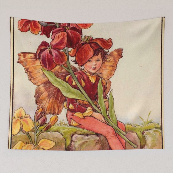 Item preview, Wallflower Flower Fairy - Vintage Art by Cicely Mary Barker designed and sold by LunaCansada.