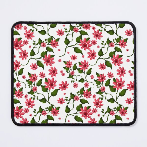 Item preview, Red Floral Seamless Pattern on Black Background | Elegant Botanical Repeat Design designed and sold by HopeAndHustle.
