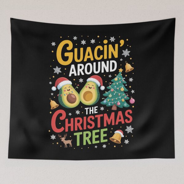 Item preview, Guacin' Around The Xmas Tree Christmas Santa Avocado Vegan designed and sold by TrinaEspinoza.