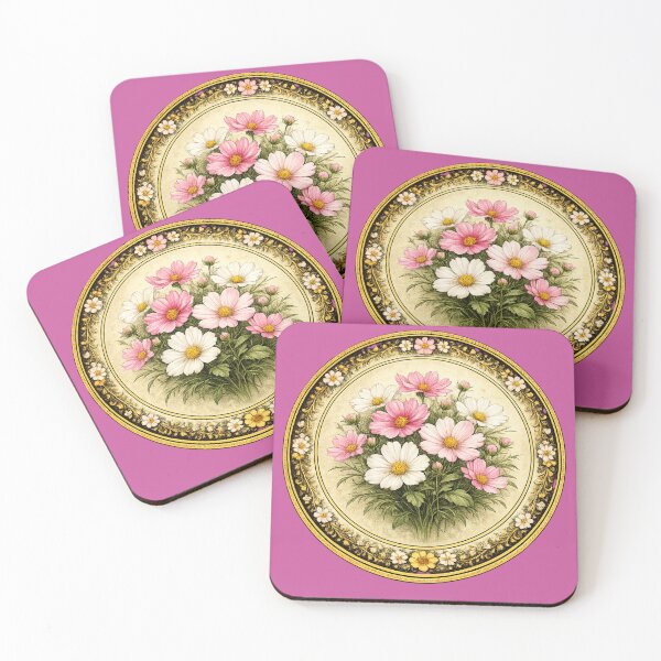 Item preview, Cosmos Serenity – Gentle Breeze Botanical Circle Design designed and sold by TheJoyfulPen.