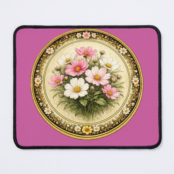 Item preview, Cosmos Serenity – Gentle Breeze Botanical Circle Design designed and sold by TheJoyfulPen.