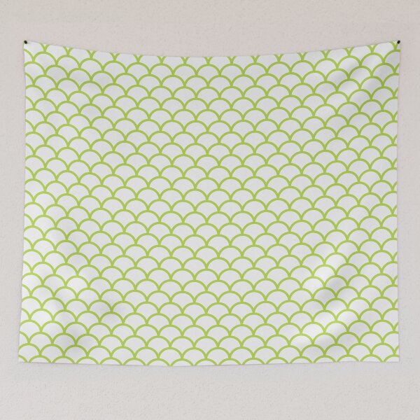 Item preview, White And Lime Scales Pattern designed and sold by pattern-archive.