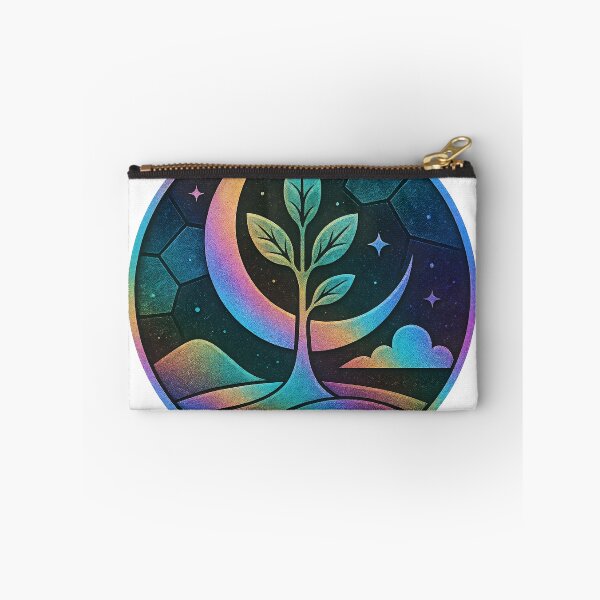 Item preview, A vibrant illustration of a tree growing under a crescent moon on transparent background designed and sold by Creative88Art.