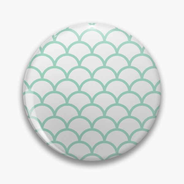 Item preview, White And Mint Scales Pattern designed and sold by pattern-archive.