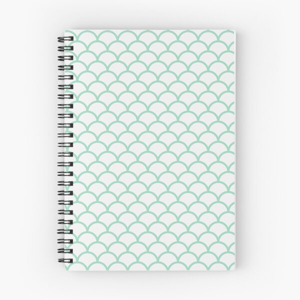 Item preview, White And Mint Scales Pattern designed and sold by pattern-archive.