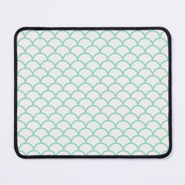 Item preview, White And Mint Scales Pattern designed and sold by pattern-archive.