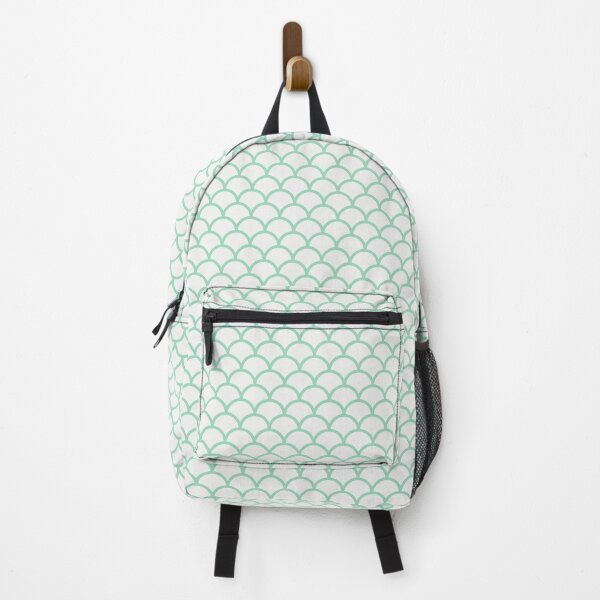 Item preview, White And Mint Scales Pattern designed and sold by pattern-archive.