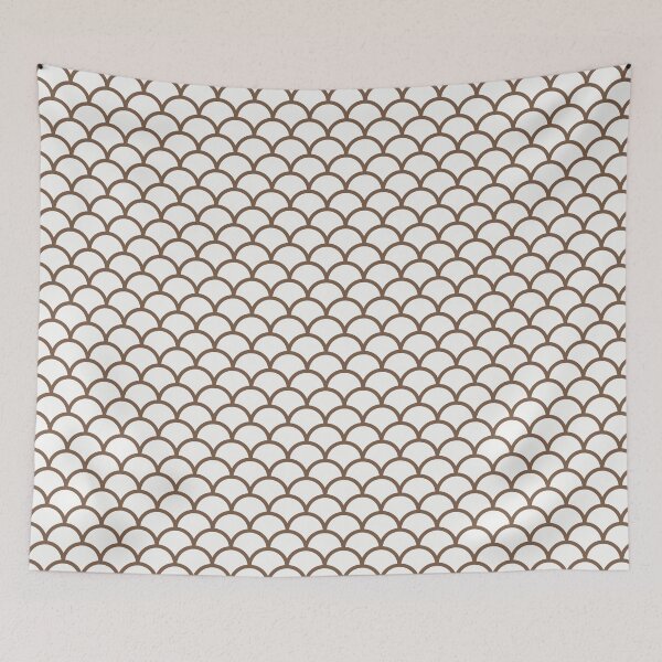 Item preview, White And Mocha Scales Pattern designed and sold by pattern-archive.