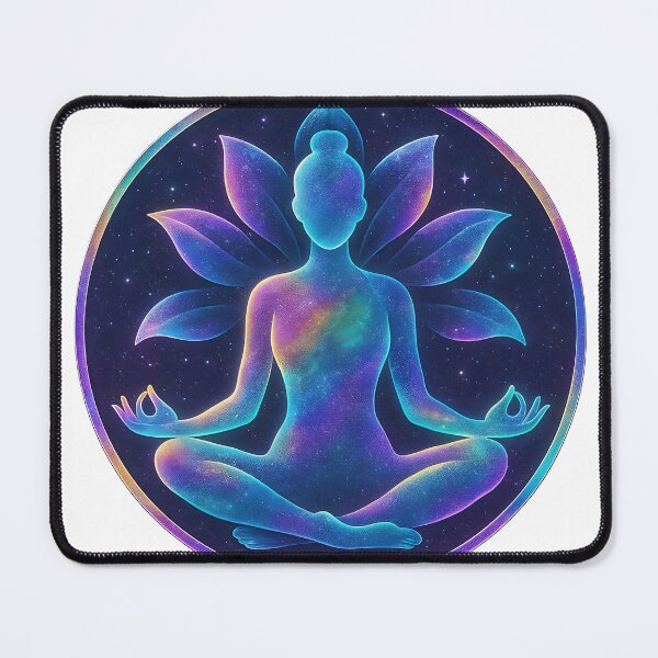 Item preview, A woman meditates peacefully on transparent background designed and sold by Creative88Art.