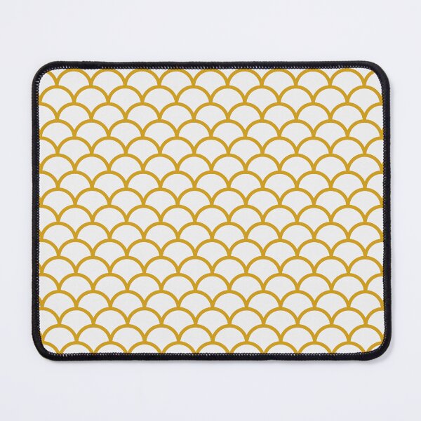 Item preview, White And Mustard Scales Pattern designed and sold by pattern-archive.