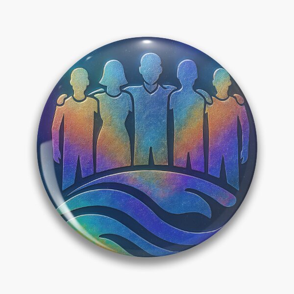 Artikelvorschau, Ein holografisches Logo mit einer Gruppe von Personen vor transparentem Hintergrund entworfen und verkauft von Creative88Art.