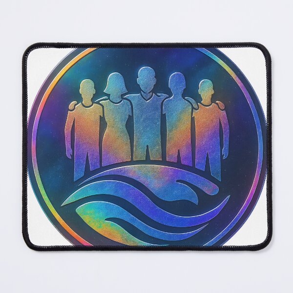 Item preview, A holographic logo featuring a group of people on transparent background designed and sold by Creative88Art.