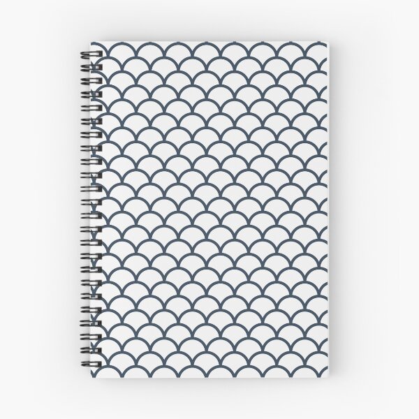Item preview, White And Navy Scales Pattern designed and sold by pattern-archive.