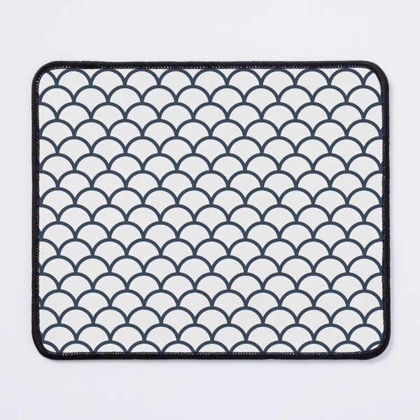 Item preview, White And Navy Scales Pattern designed and sold by pattern-archive.