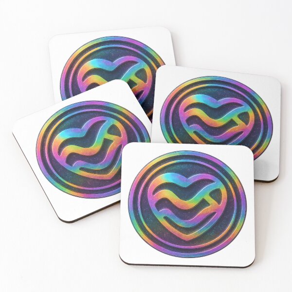 Item preview, A vibrant rainbow-colored heart-shaped logo on transparent background designed and sold by Creative88Art.
