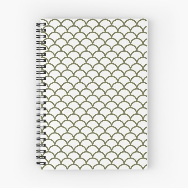 Item preview, White And Olive Scales Pattern designed and sold by pattern-archive.