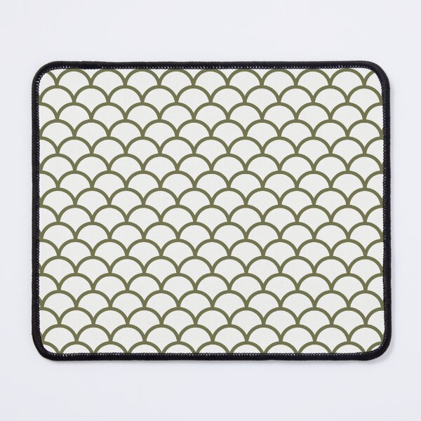 Item preview, White And Olive Scales Pattern designed and sold by pattern-archive.