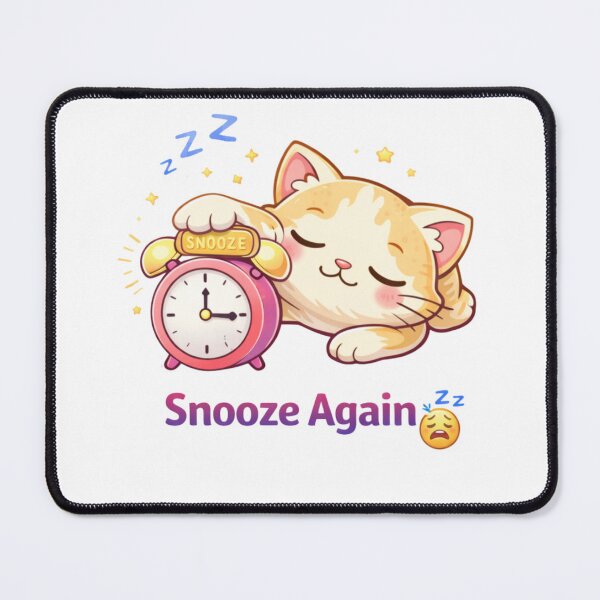 Item preview, Snooze Again ? | Cute Lazy Kawaii Cat Alarm Mood designed and sold by Kawaii Cosmos Cats.