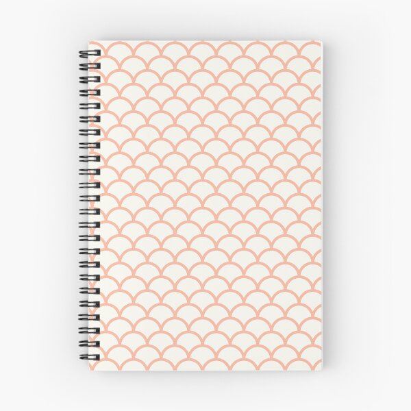 Item preview, White And Peach Scales Pattern designed and sold by pattern-archive.
