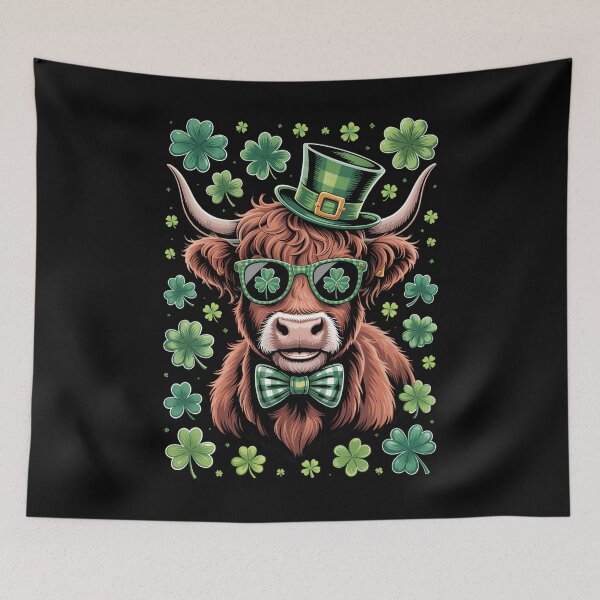Item preview, Highland Cow St. Patrick’s Day  Shamrock Western St. Patrick’s Day designed and sold by TrinaEspinoza.