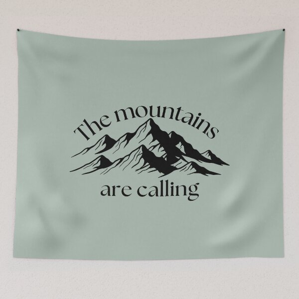 Item preview, The Mountains Are Calling - Classic Nature Adventure Quote designed and sold by WS Studio.
