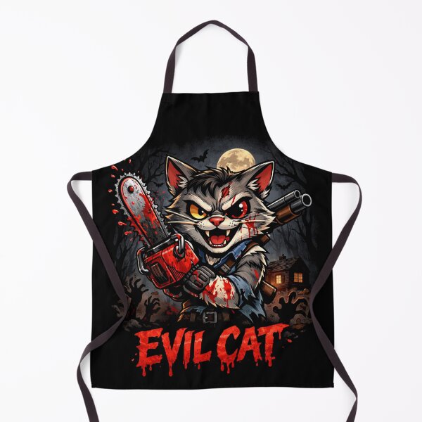 Item preview, Evil Cat Chainsaw Horror Funny Dark Design designed and sold by VibeFactoryOfc.