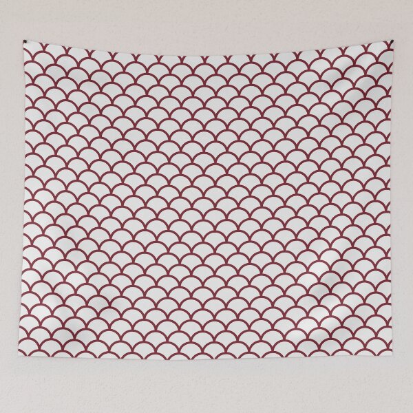 Item preview, White And Red Scales Pattern designed and sold by pattern-archive.