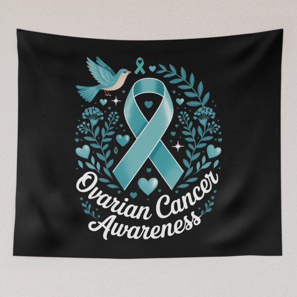 Item preview, Teal Ribbon Ovarian Cancer Awareness designed and sold by EllenJast.