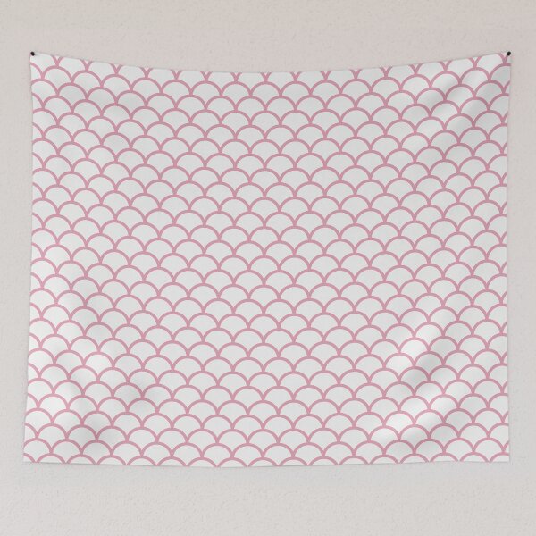 Item preview, White And Rose Scales Pattern designed and sold by pattern-archive.