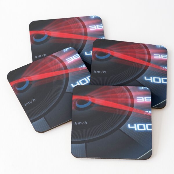 Item preview, Red and black speedometer of a fast racing car designed and sold by koringaFTS.