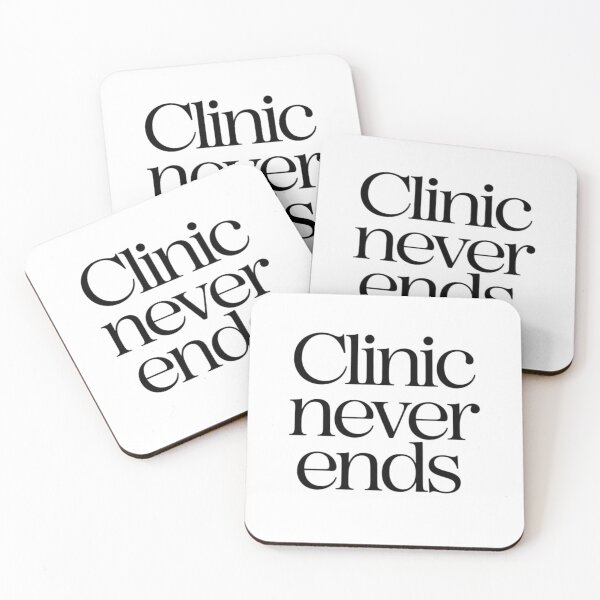 Item preview, Clinic never ends black font  Humor Tee, brafdesign designed and sold by Brafdesign.