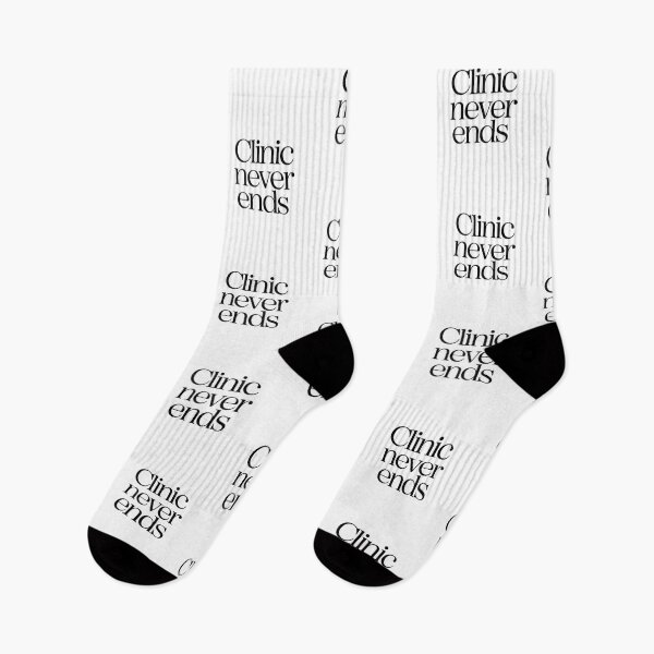 Item preview, Clinic never ends black font  Humor Tee, brafdesign designed and sold by Brafdesign.