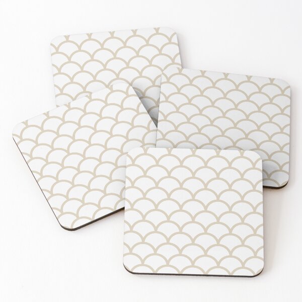 Item preview, White And Sand Scales Pattern designed and sold by pattern-archive.