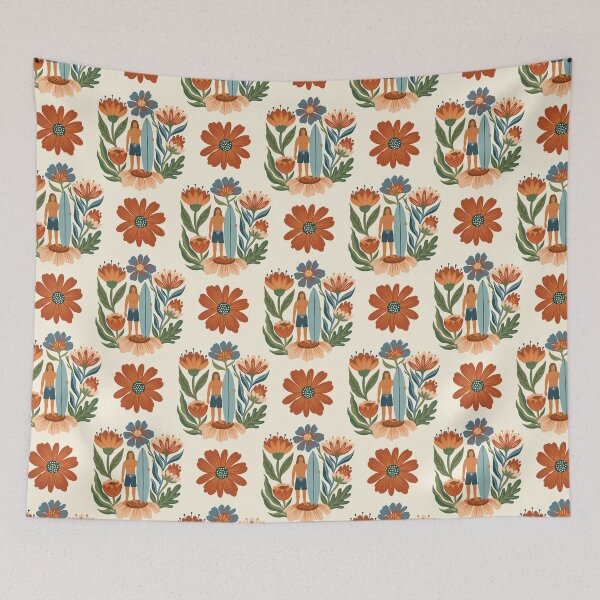 Item preview, Retro Surf Floral designed and sold by mmartabc.
