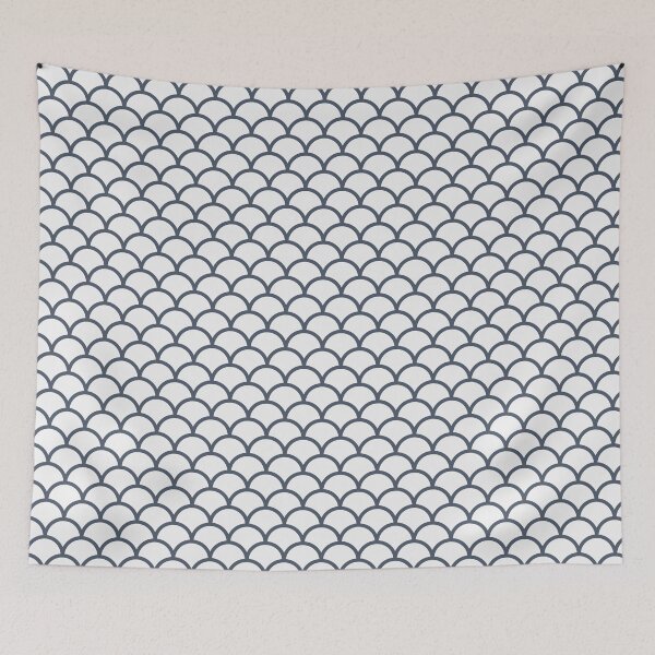 Item preview, White And Slate Scales Pattern designed and sold by pattern-archive.