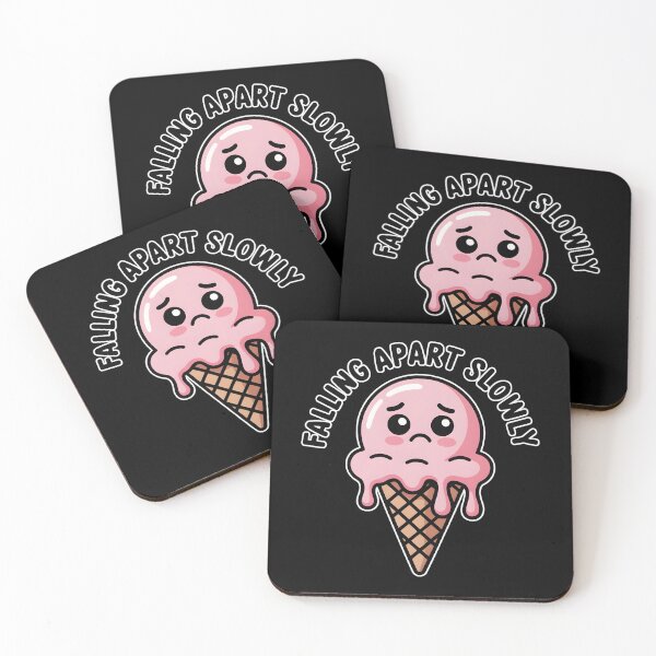 Item preview, Melting Ice Cream Falling Apart Slowly Cute Aesthetic Meme Shirt designed and sold by ImaginedSpace7.