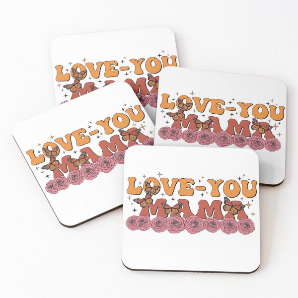 Item preview, Love You Mama Retro Roses & Butterfly Mother Design designed and sold by BeatyinChaos.