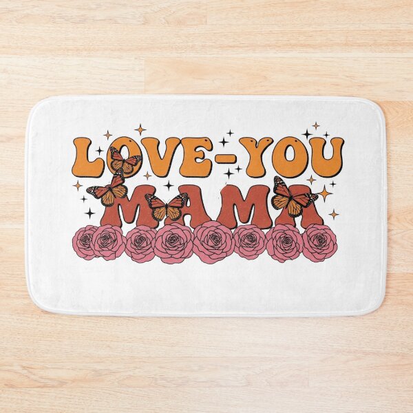 Item preview, Love You Mama Retro Roses & Butterfly Mother Design designed and sold by BeatyinChaos.