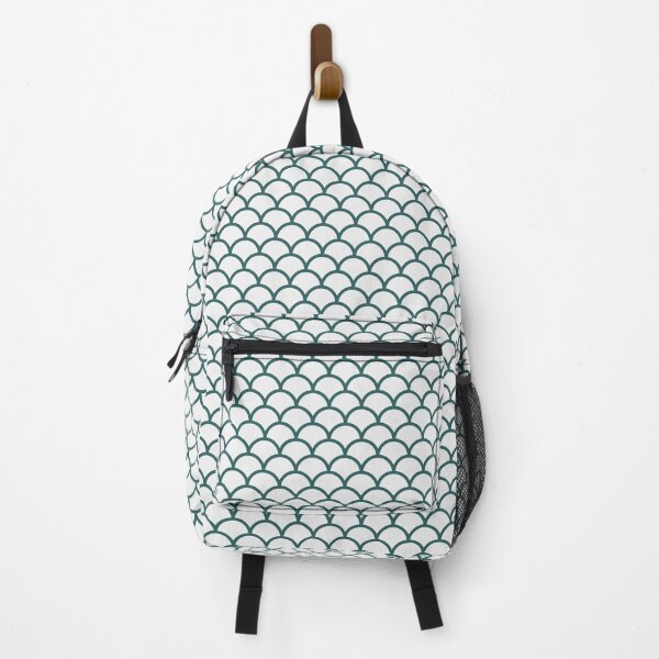 Item preview, White And Teal Scales Pattern designed and sold by pattern-archive.