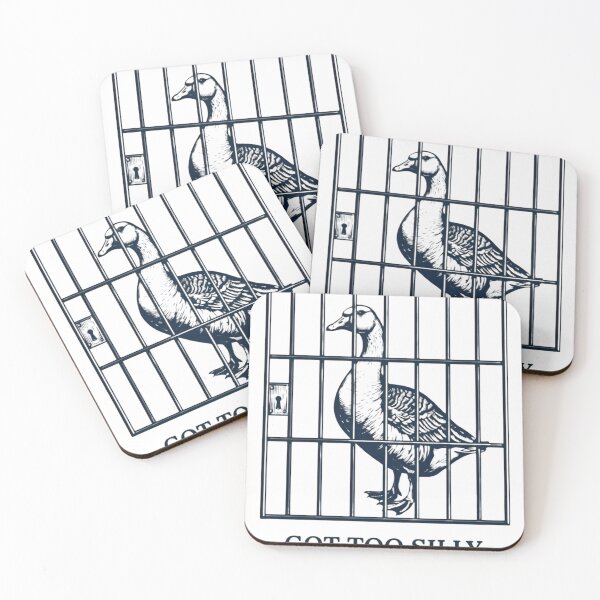 Item preview, Got Too Silly Goose Jail Meme Retro Woodcut Illustration designed and sold by haitrieuic96.