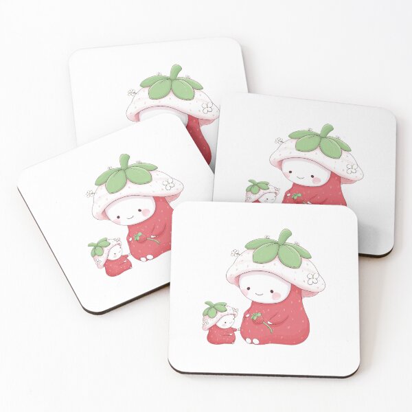 Item preview, Kawaii Strawberry Mushroom Cottagecore Aesthetic designed and sold by BigStar-Cart.