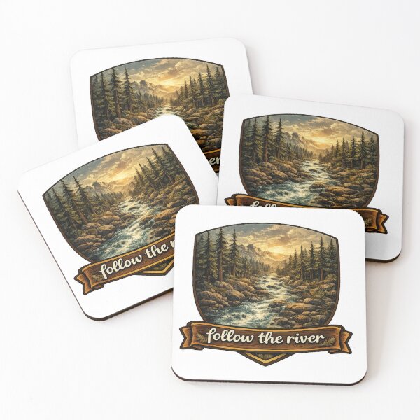 Item preview, Mountain Stream Wilderness Badge designed and sold by jgvisualarts.