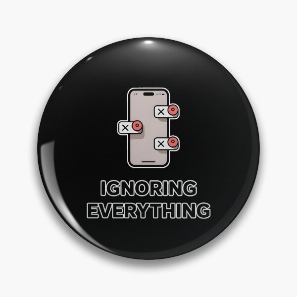 Item preview, Ignoring Everything Muted Phone Minimalist Introvert Meme Aesthetic Shirt designed and sold by ImaginedSpace7.