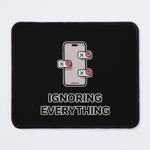 Item preview, Ignoring Everything Muted Phone Minimalist Introvert Meme Aesthetic Shirt designed and sold by ImaginedSpace7.
